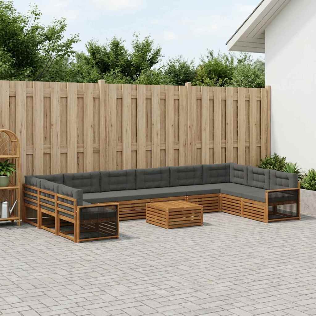 Sofa-Sets met kussen 11 pcs Massief Acaciahout is nu te koop bij PeponiXL, paradijselijk wonen!