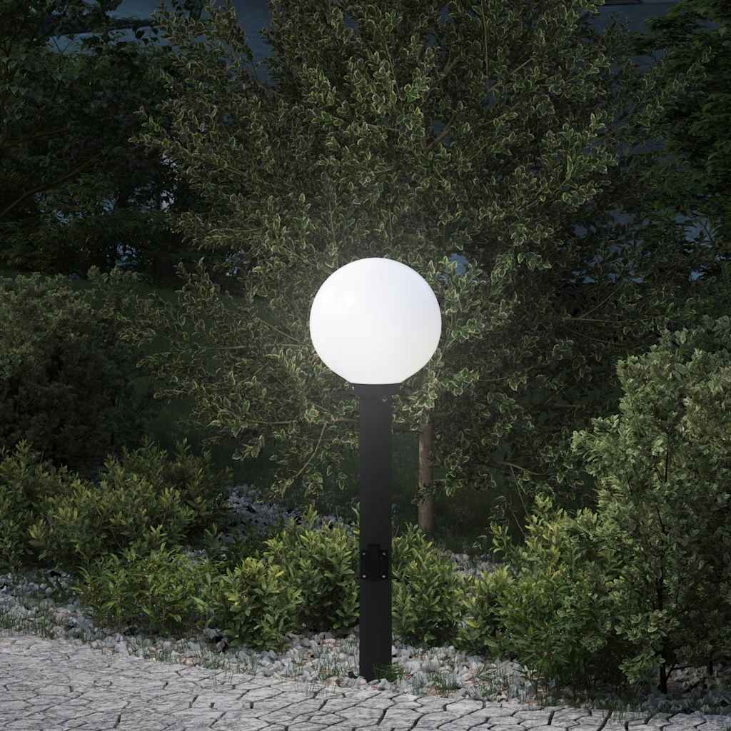 Bolderarmatuur met stopcontact 80 cm Zwart IP44 is nu te koop bij PeponiXL, paradijselijk wonen!