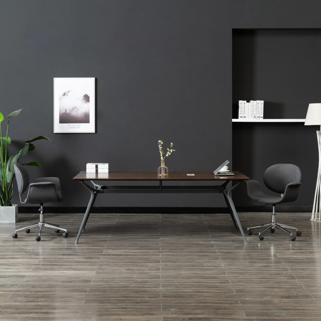 Eetkamerstoelen draaibaar 2 st stof grijs is nu te koop bij PeponiXL, paradijselijk wonen!