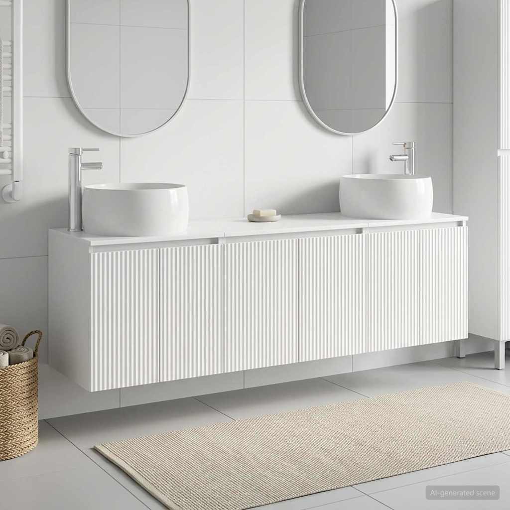 Badkamerkastenset 3 st Hoogglans Wit 49,5 x 44,5 x 66 cm is nu te koop bij PeponiXL, paradijselijk wonen!
