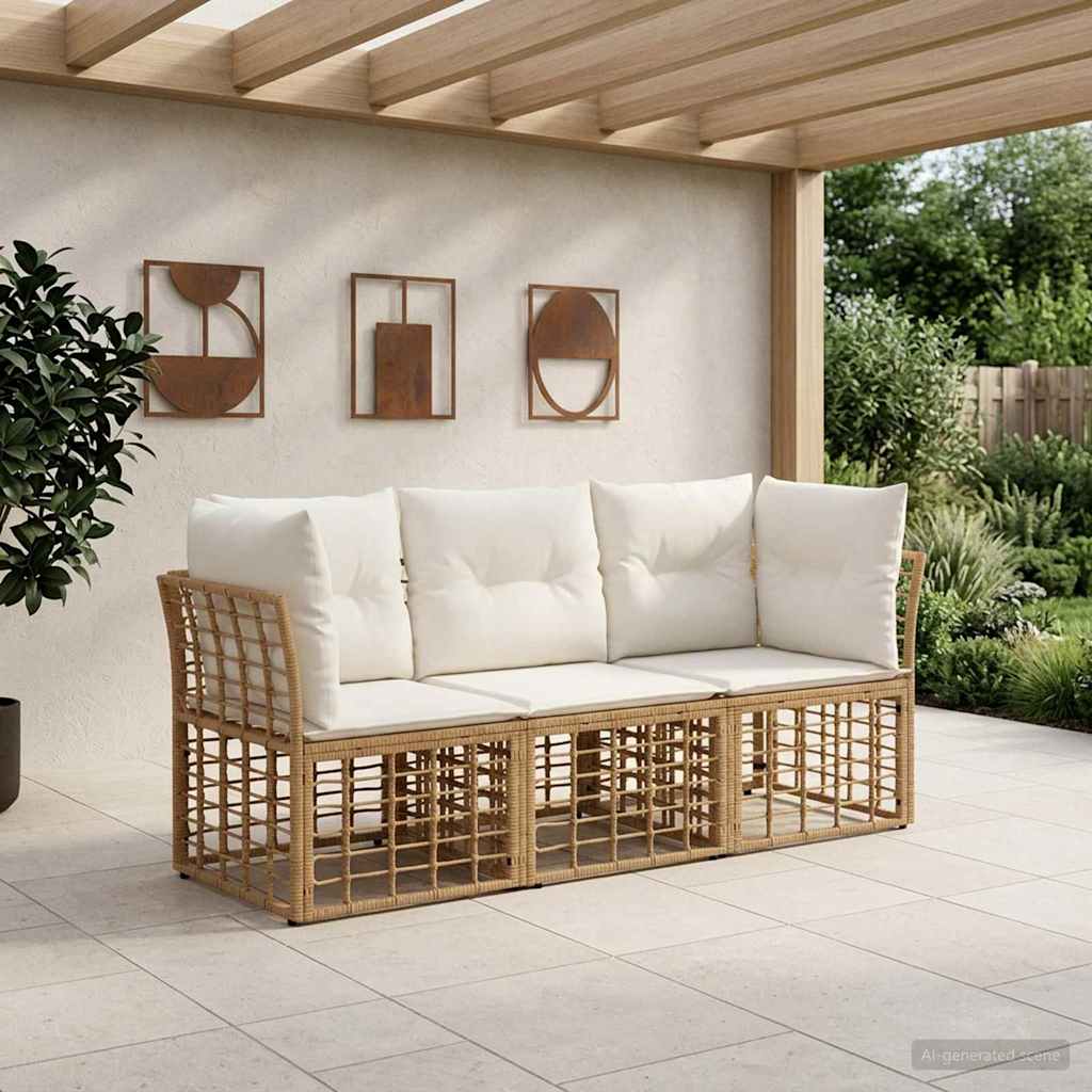 Buiten bankenset Naturel Polyester is nu te koop bij PeponiXL, paradijselijk wonen!