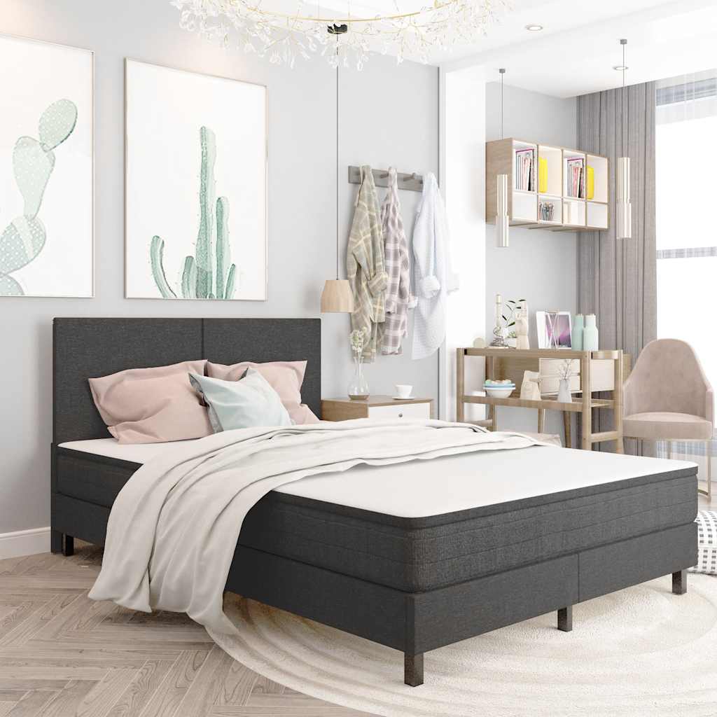Boxspringframe stof grijs 180x200 cm is nu te koop bij PeponiXL, paradijselijk wonen!