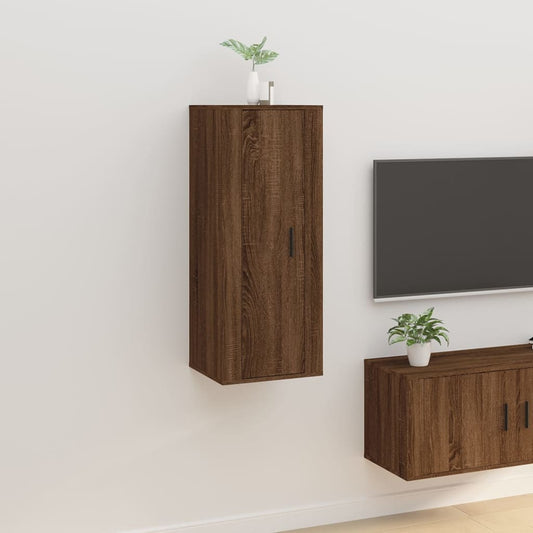 Tv-wandmeubel 40x34,5x100 cm bruin eikenkleur is nu te koop bij PeponiXL, paradijselijk wonen!