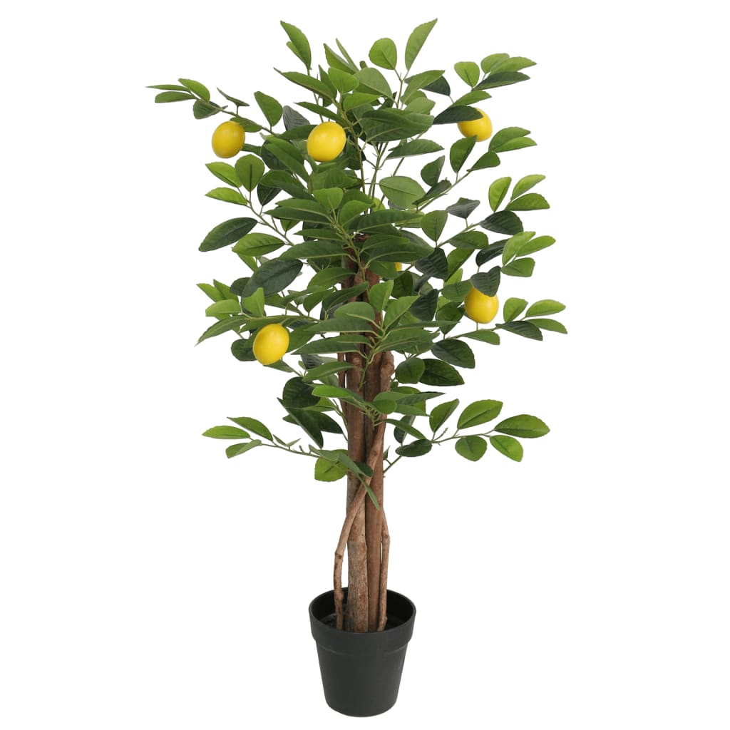 Kunstcitroenboom met 3 stammen 85 cm polypropeen groen is nu te koop bij PeponiXL, paradijselijk wonen!