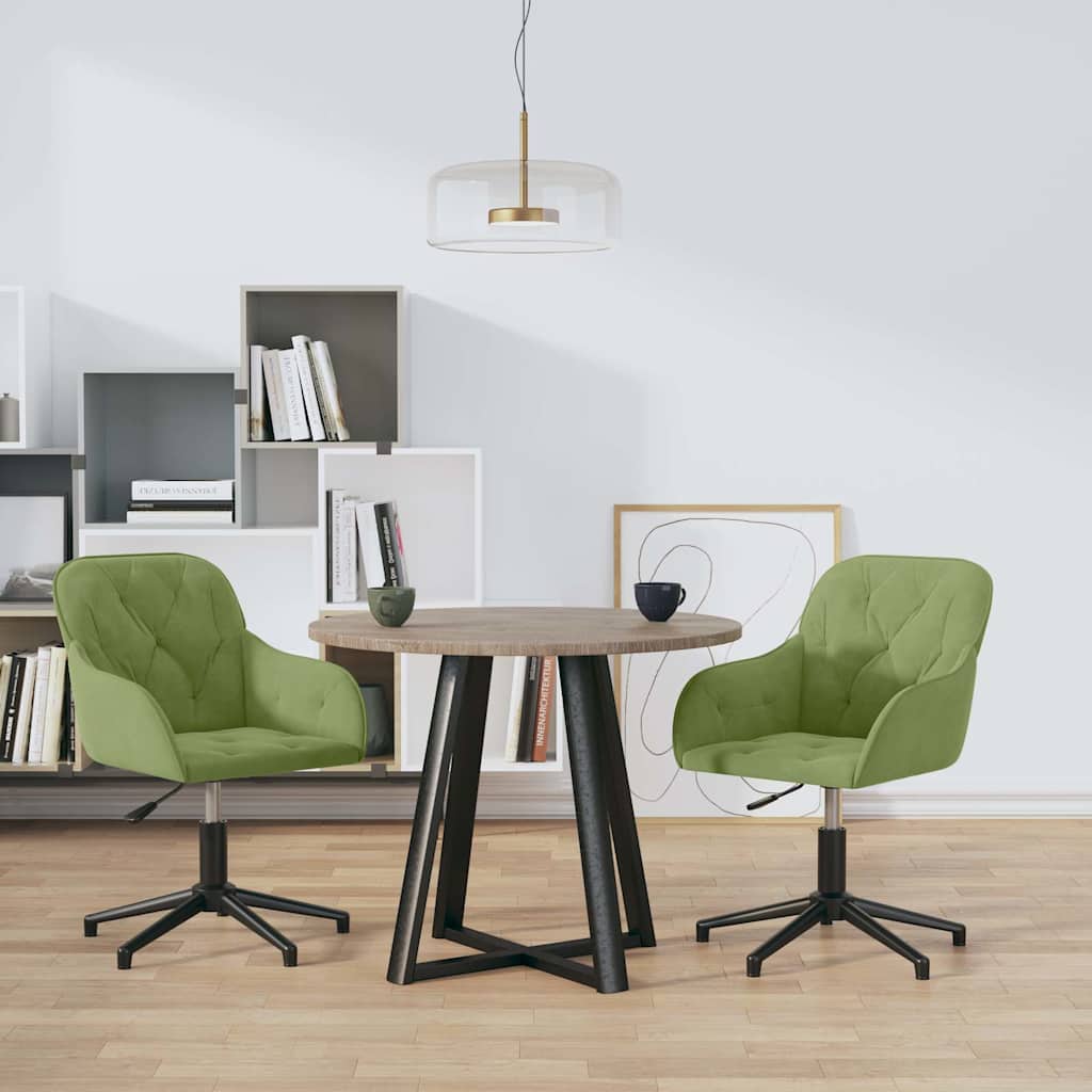Eetkamerstoelen draaibaar 2 st fluweel lichtgroen is nu te koop bij PeponiXL, paradijselijk wonen!