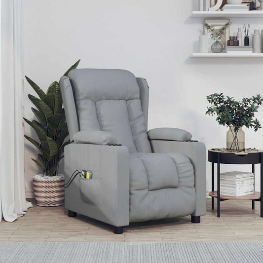 Massagestoel elektrisch stof lichtgrijs is nu te koop bij PeponiXL, paradijselijk wonen!