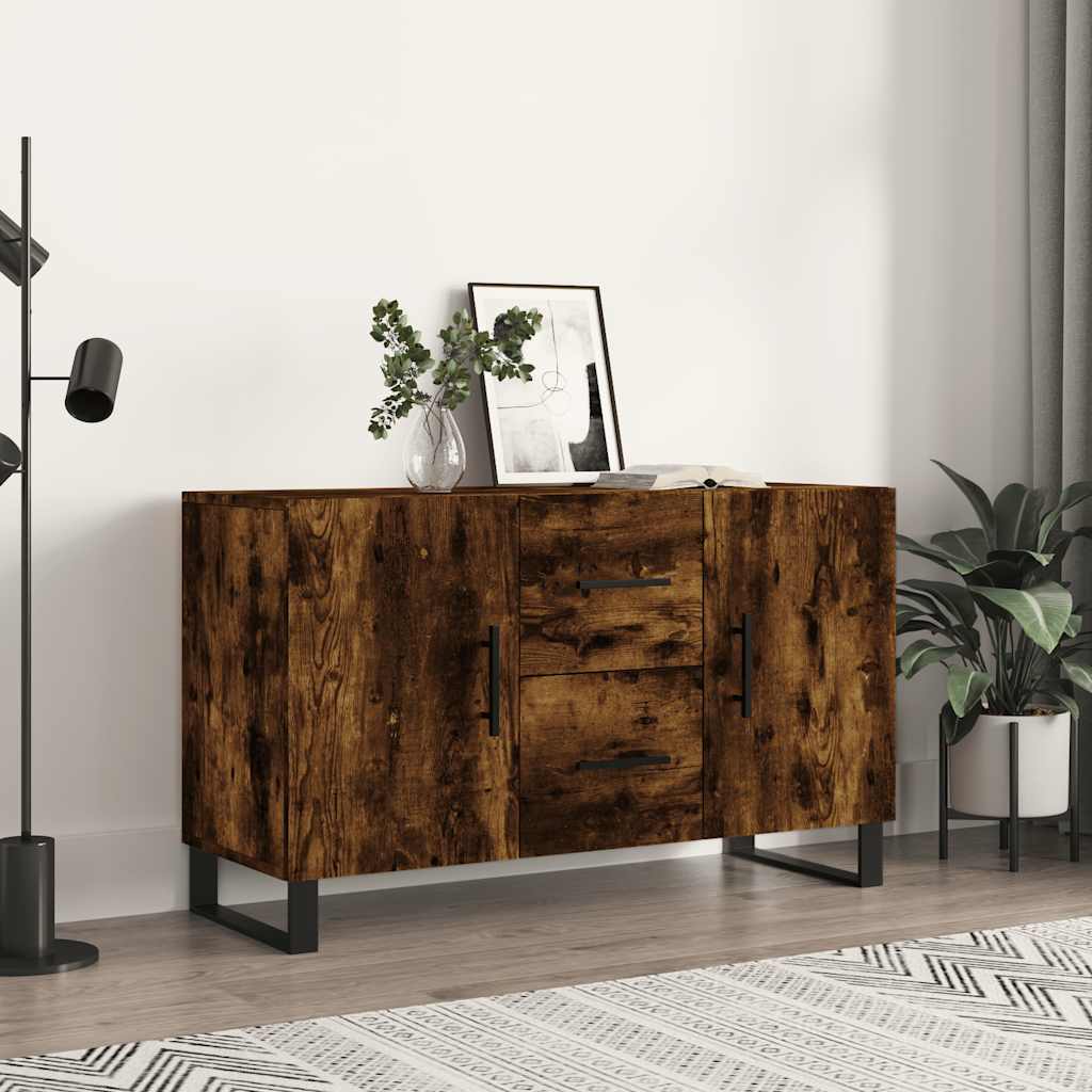 Dressoir 100x36x60 cm bewerkt hout gerookt eikenkleurig is nu te koop bij PeponiXL, paradijselijk wonen!