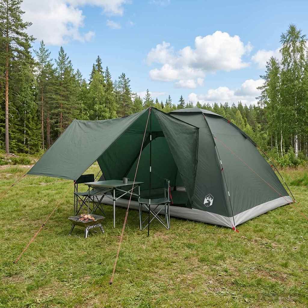 Kamperen tent Legergroen 335 x 275 x 180 cm Polyester en staal is nu te koop bij PeponiXL, paradijselijk wonen!