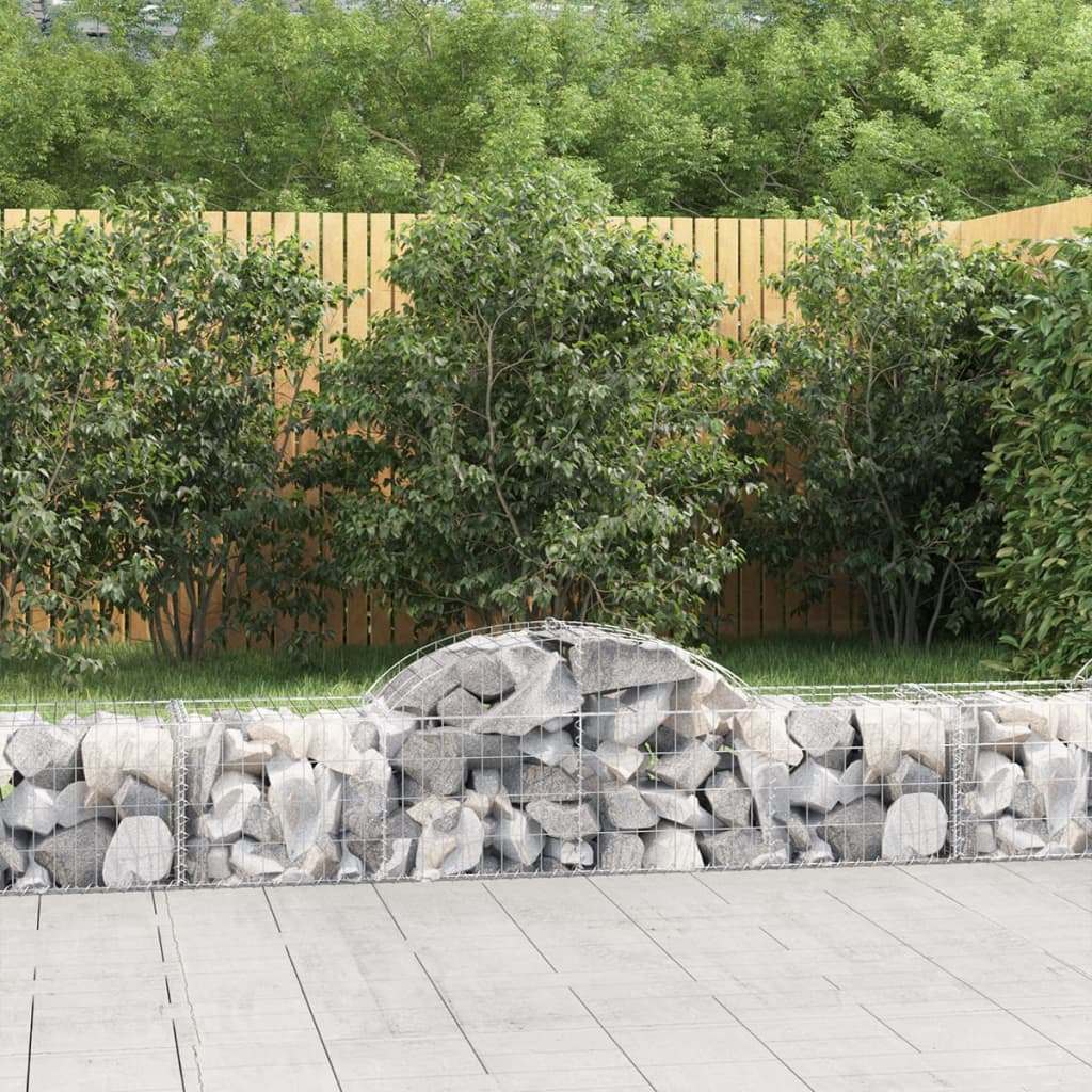 Schanskorven 3 st gewelfd 200x50x40/60 cm gegalvaniseerd ijzer is nu te koop bij PeponiXL, paradijselijk wonen!