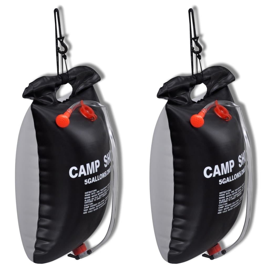 Campingdouches 2 st solar 20 L is nu te koop bij PeponiXL, paradijselijk wonen!