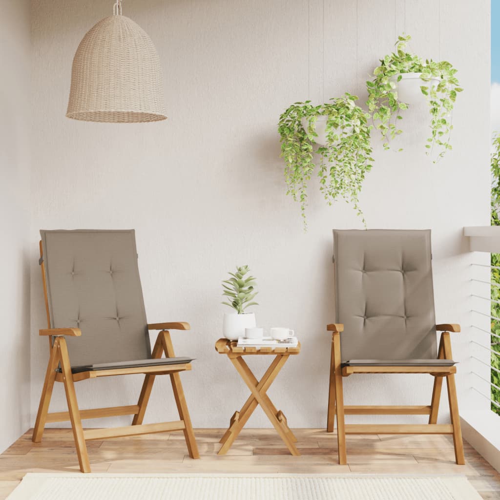 Tuinstoelen 2 st verstelbaar met kussens massief teakhout is nu te koop bij PeponiXL, paradijselijk wonen!