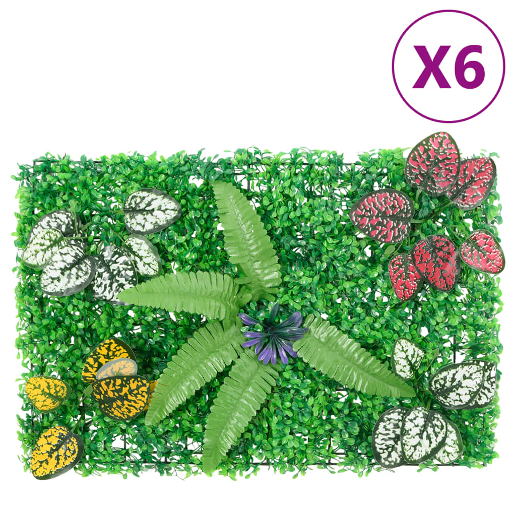 Hek met kunstplanten 6 st 40x60 cm groen is nu te koop bij PeponiXL, paradijselijk wonen!