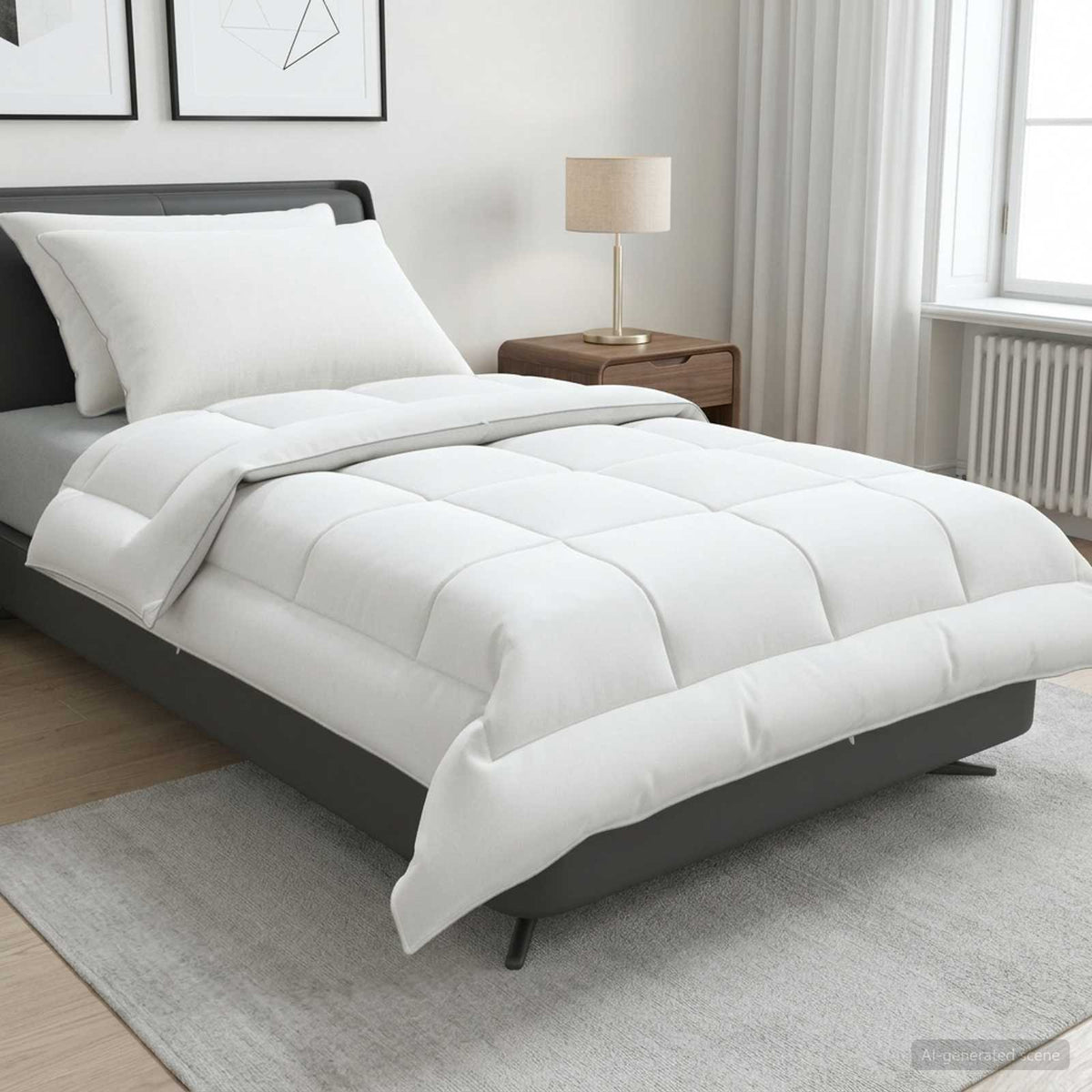 Dekbed en Kussen Set 3 st 155x220 cm Zomer 200 GSM Wol Wit is nu te koop bij PeponiXL, paradijselijk wonen!