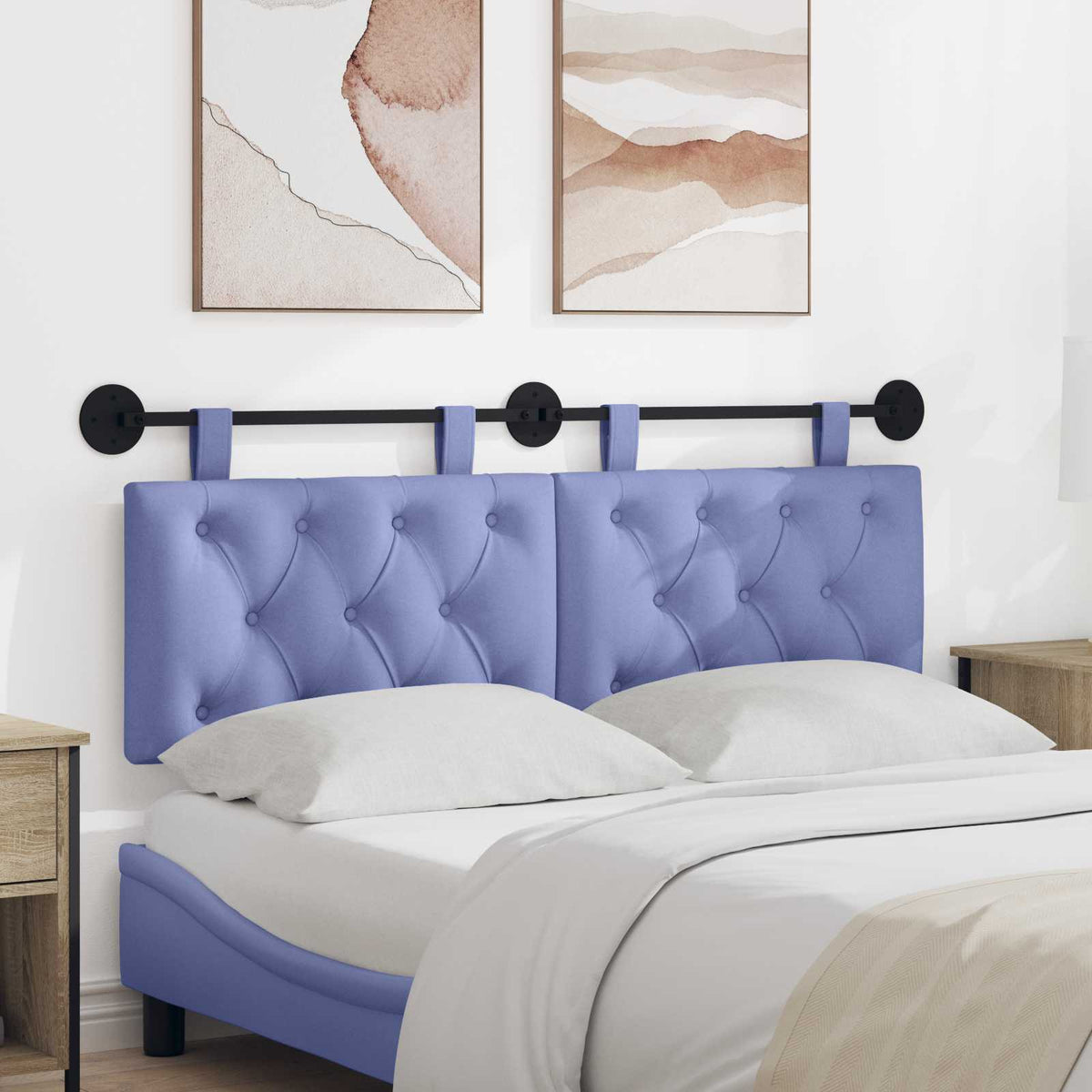 Hangend hoofdbord Jeans Blauw Stof is nu te koop bij PeponiXL, paradijselijk wonen!