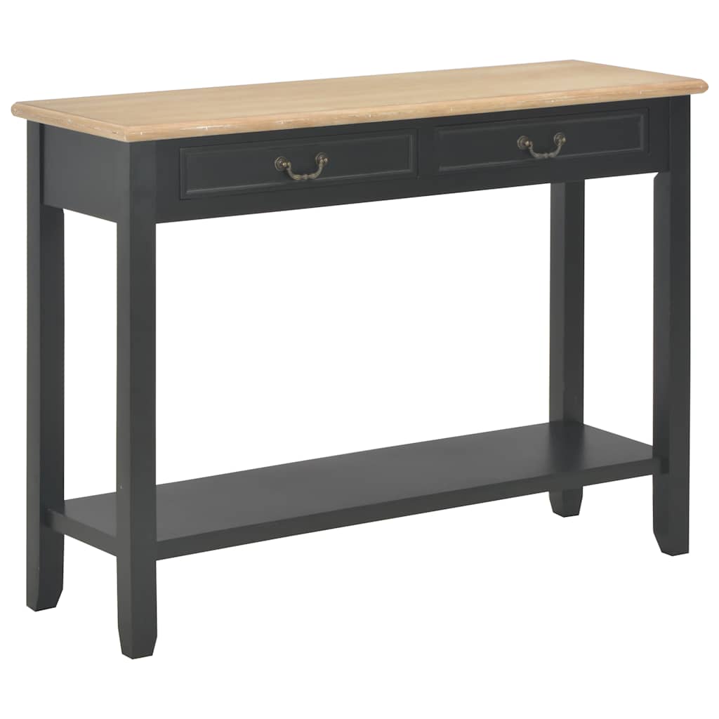 Wandtafel 110x35x80 cm hout zwart is nu te koop bij PeponiXL, paradijselijk wonen!
