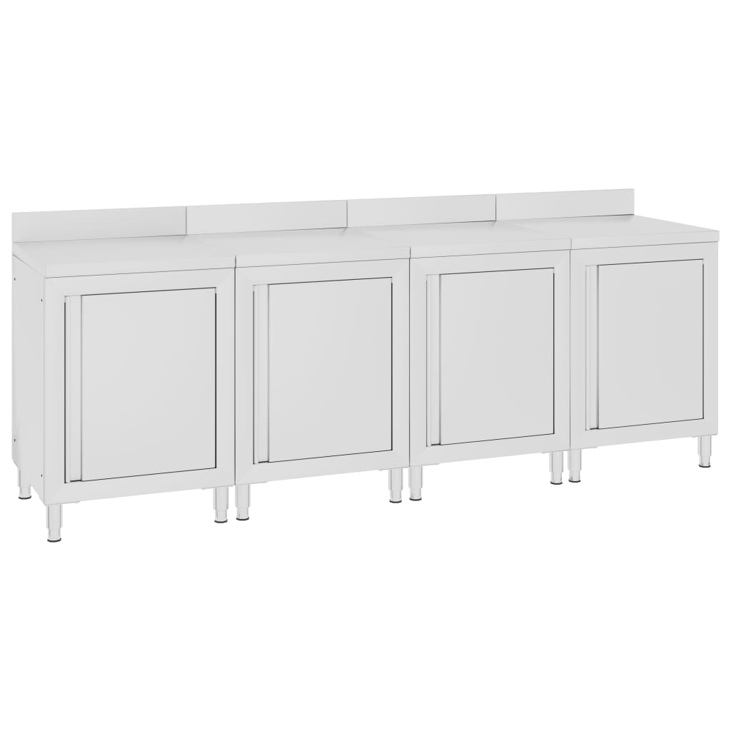 Werktafelkast commercieel 240x60x96 cm roestvrij staal is nu te koop bij PeponiXL, paradijselijk wonen!