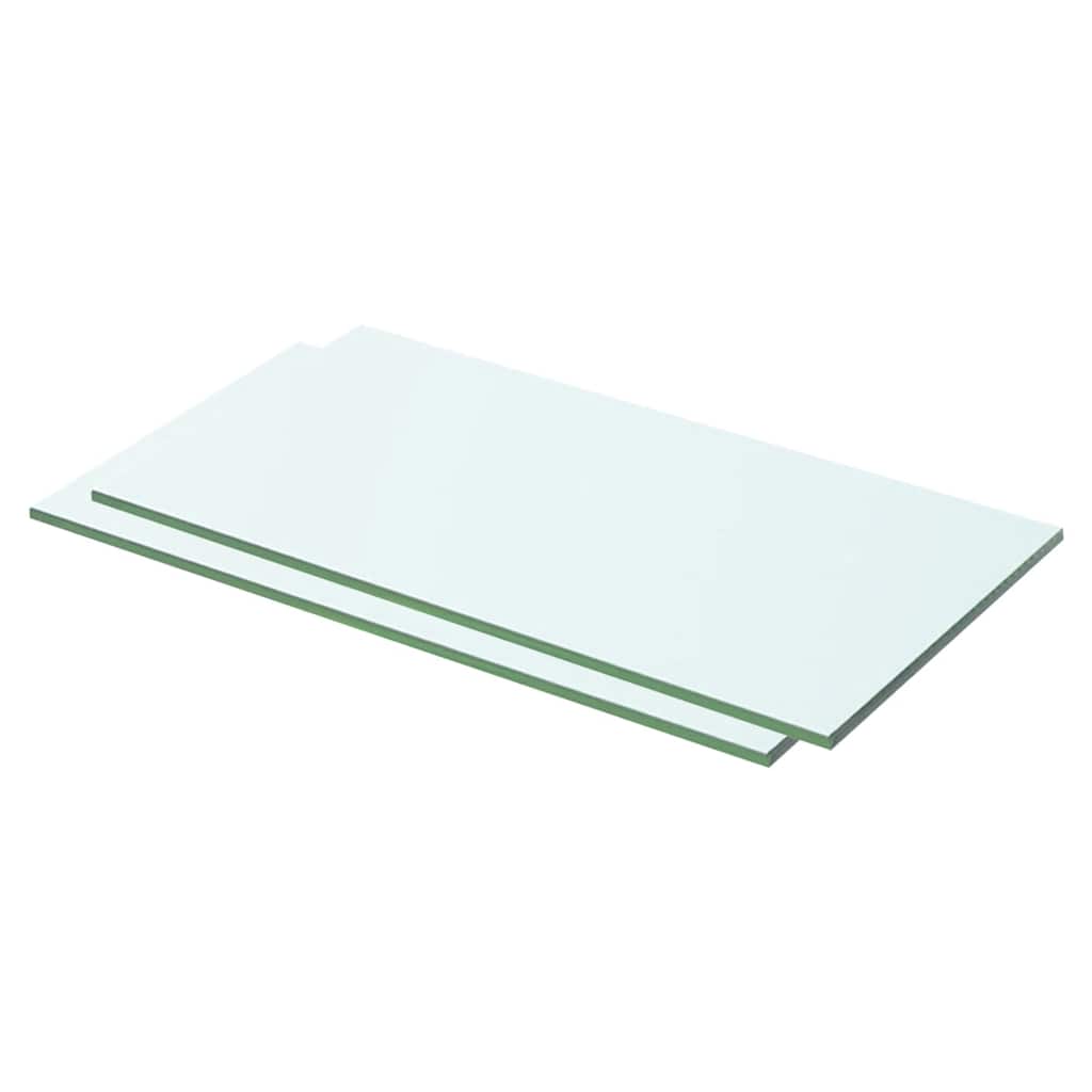 Schappen 2 st 50x20 cm glas transparant is nu te koop bij PeponiXL, paradijselijk wonen!