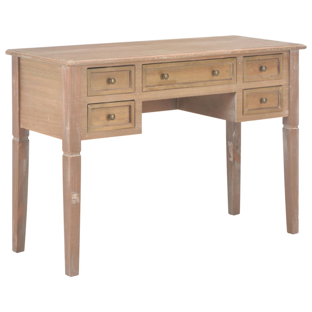 Schrijftafel 109,5x45x77,5 cm hout bruin is nu te koop bij PeponiXL, paradijselijk wonen!