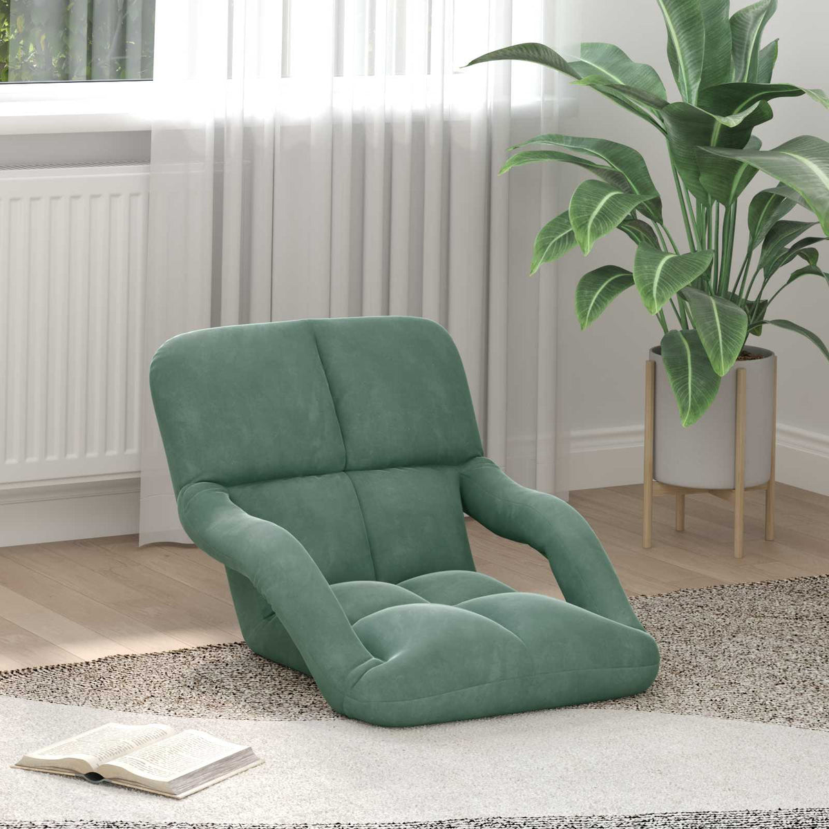 Vloerstoel Zeegroen 58 x 62 x 58 cm Fluweel is nu te koop bij PeponiXL, paradijselijk wonen!