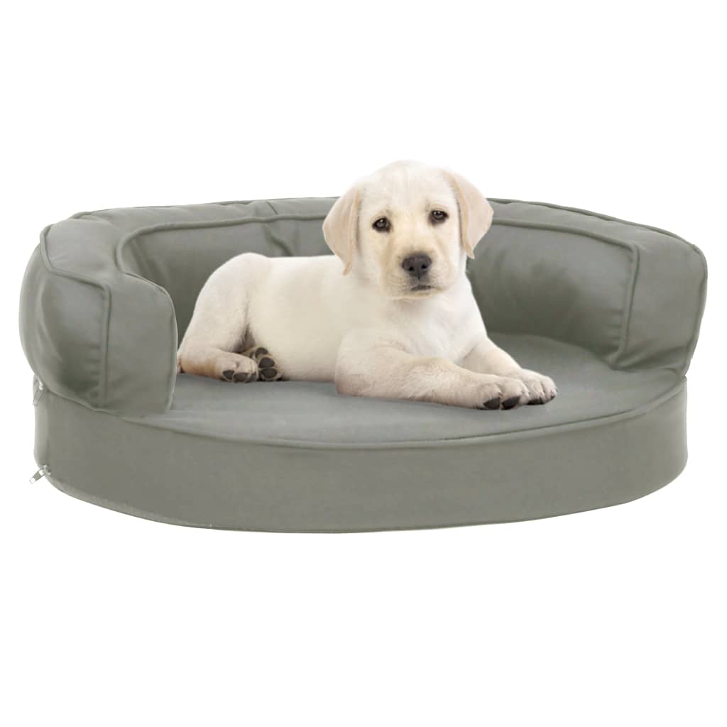 Hondenbed ergonomisch linnen-look 60x42 cm grijs is nu te koop bij PeponiXL, paradijselijk wonen!