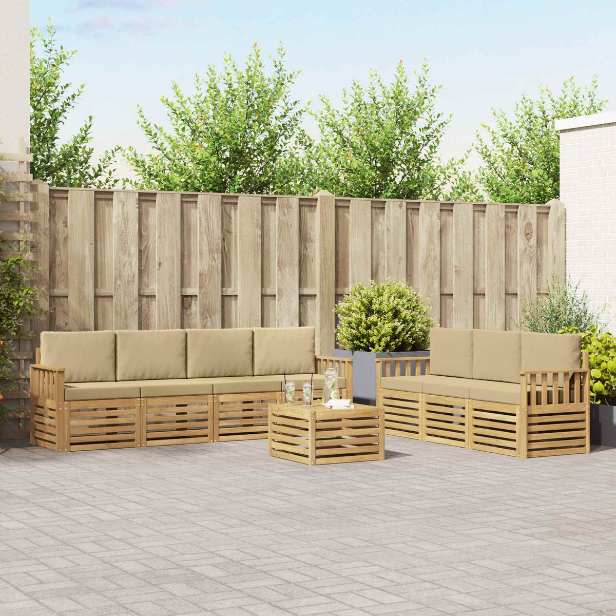 Sofa-Sets Massief Acaciahout is nu te koop bij PeponiXL, paradijselijk wonen!