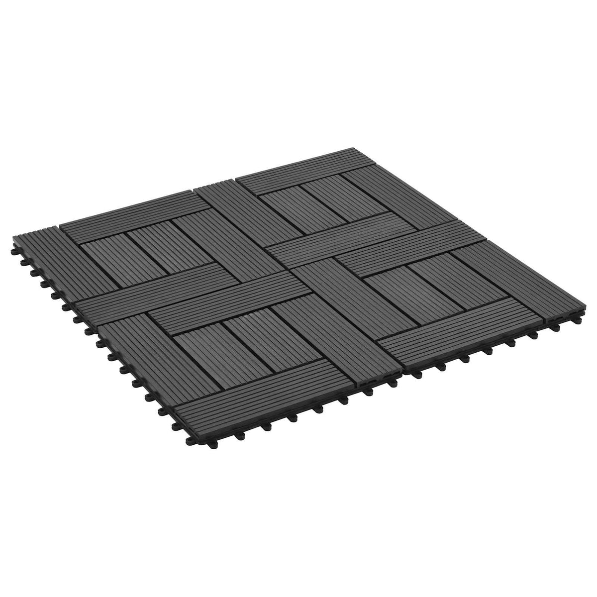Terras Tegel 22 pcs Zwart 30 x 30 cm WPC is nu te koop bij PeponiXL, paradijselijk wonen!