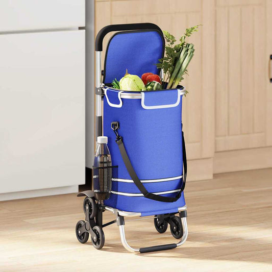 Winkel trolley Blauw 47 x 39 x 100,5 cm Oxford stof is nu te koop bij PeponiXL, paradijselijk wonen!