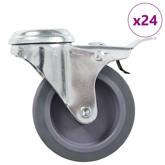 24 st Zwenkwielen met boutgaten 75 mm is nu te koop bij PeponiXL, paradijselijk wonen!