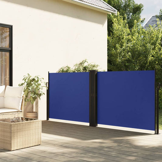 Windscherm uittrekbaar 140x1200 cm blauw is nu te koop bij PeponiXL, paradijselijk wonen!
