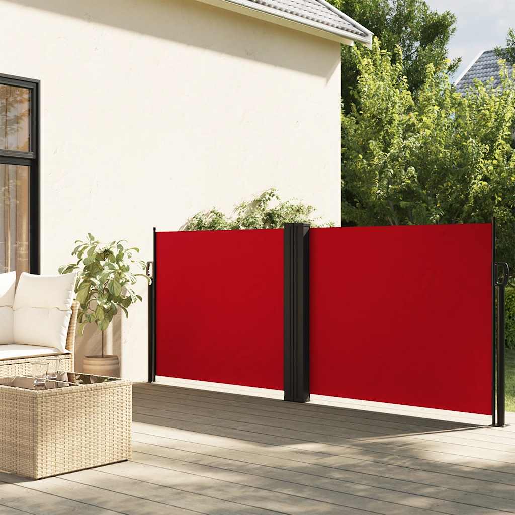Windscherm uittrekbaar 100x600 cm rood is nu te koop bij PeponiXL, paradijselijk wonen!