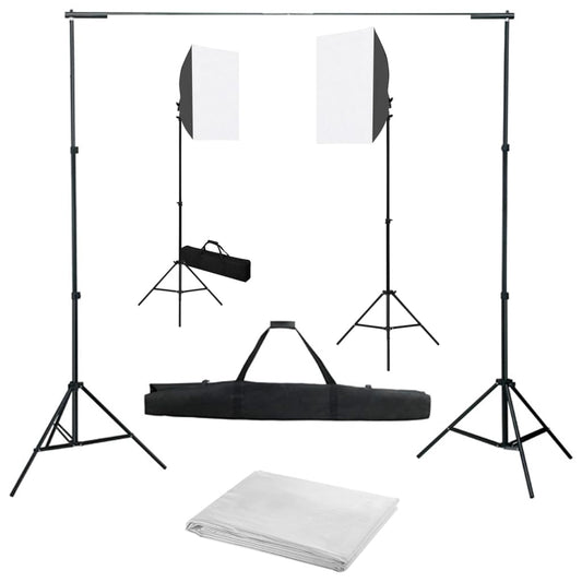 Fotostudioset met softboxlampen en achtergrond is nu te koop bij PeponiXL, paradijselijk wonen!