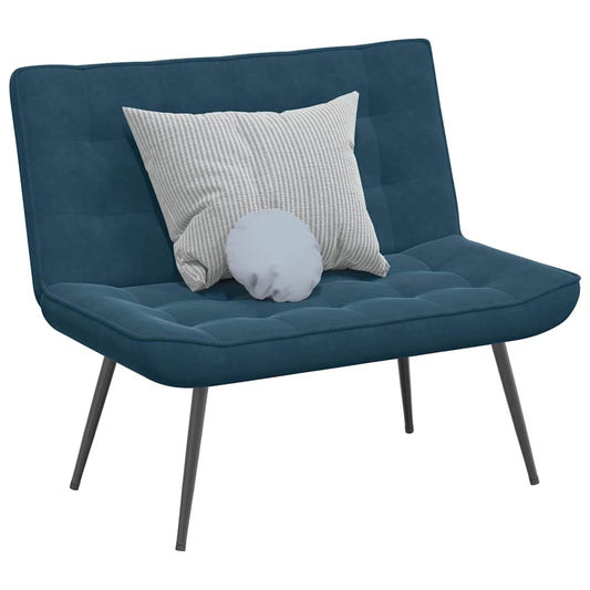 Bankje 110x74x84 cm fluweel blauw is nu te koop bij PeponiXL, paradijselijk wonen!