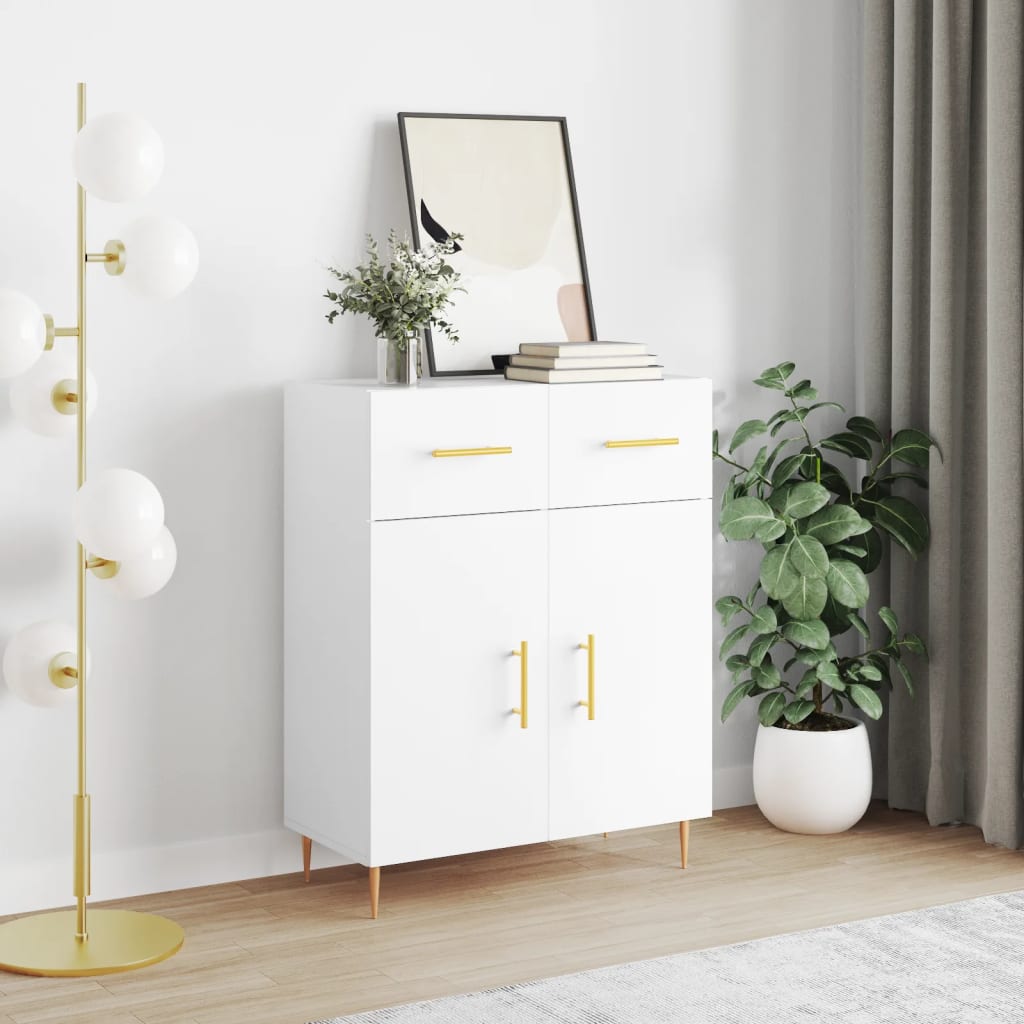 Dressoir 69,5x34x90 cm bewerkt hout wit is nu te koop bij PeponiXL, paradijselijk wonen!