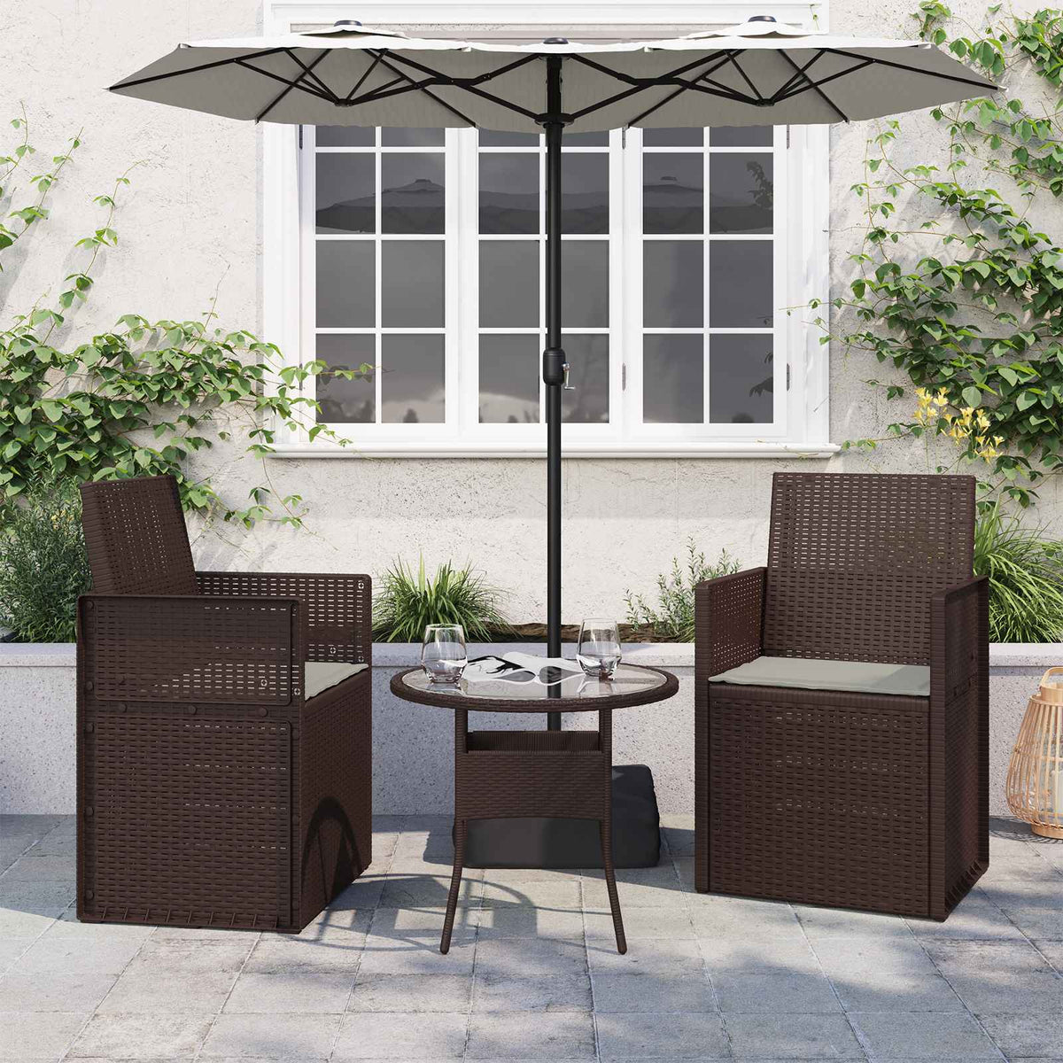 Zitkussens 2 pcs Lichtgrijs 47 x 36 x 2 cm Polyester is nu te koop bij PeponiXL, paradijselijk wonen!