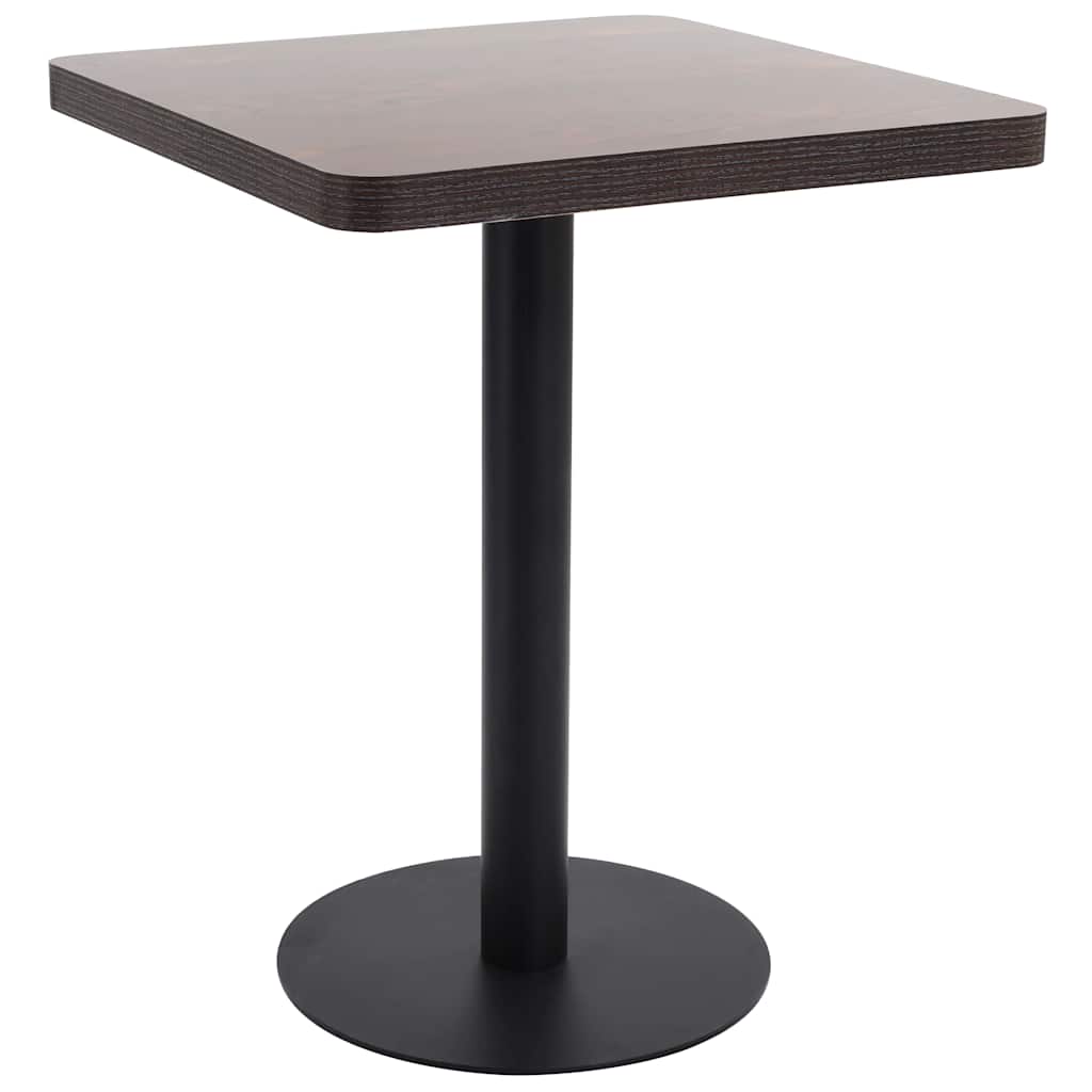Bistrotafel 60x60 cm MDF donkerbruin is nu te koop bij PeponiXL, paradijselijk wonen!