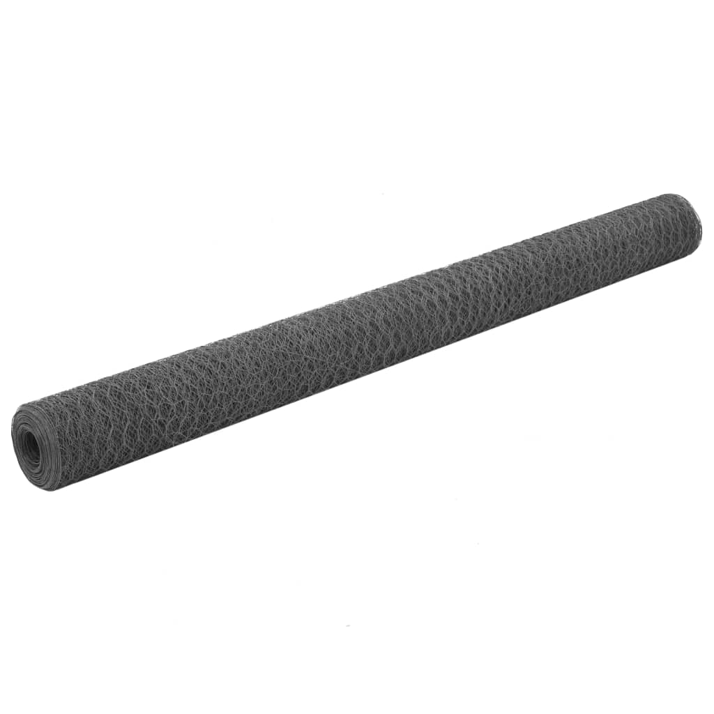 Kippengaas 25x1,5 m staal met PVC coating grijs is nu te koop bij PeponiXL, paradijselijk wonen!