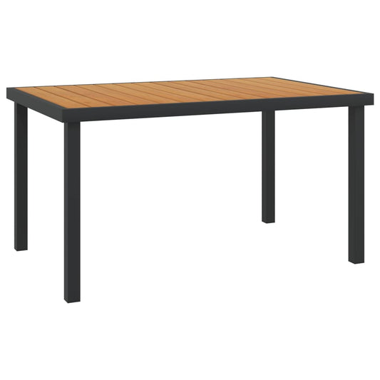 Tuintafel 140x90x74 cm aluminium en HKC bruin is nu te koop bij PeponiXL, paradijselijk wonen!