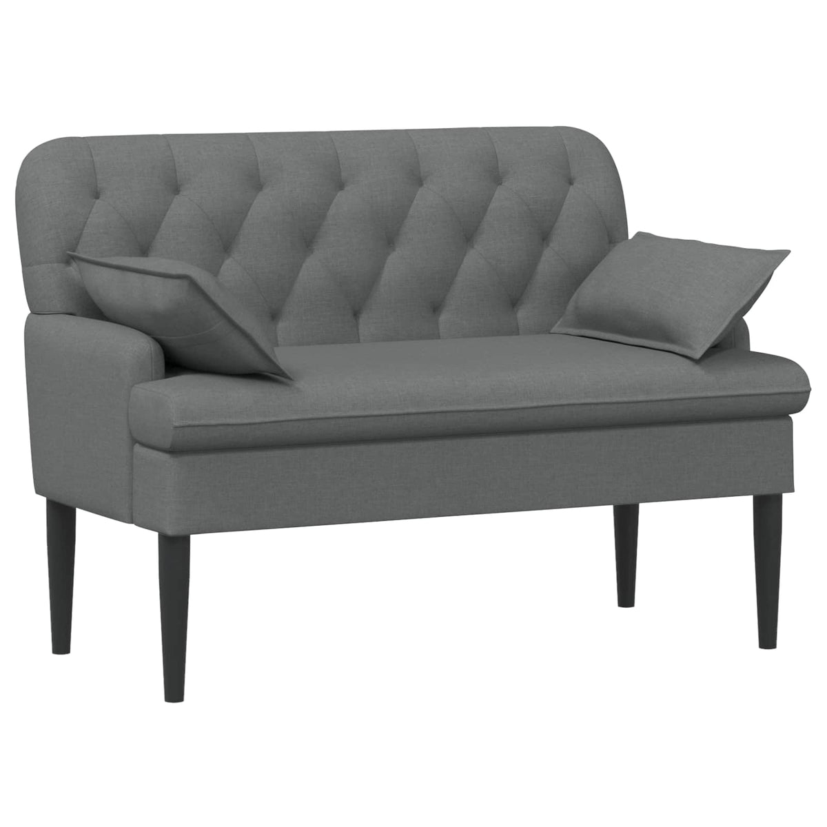 Loungebank met knopencomfort Donkergrijs 111 x 68 x 80 cm Stof is nu te koop bij PeponiXL, paradijselijk wonen!