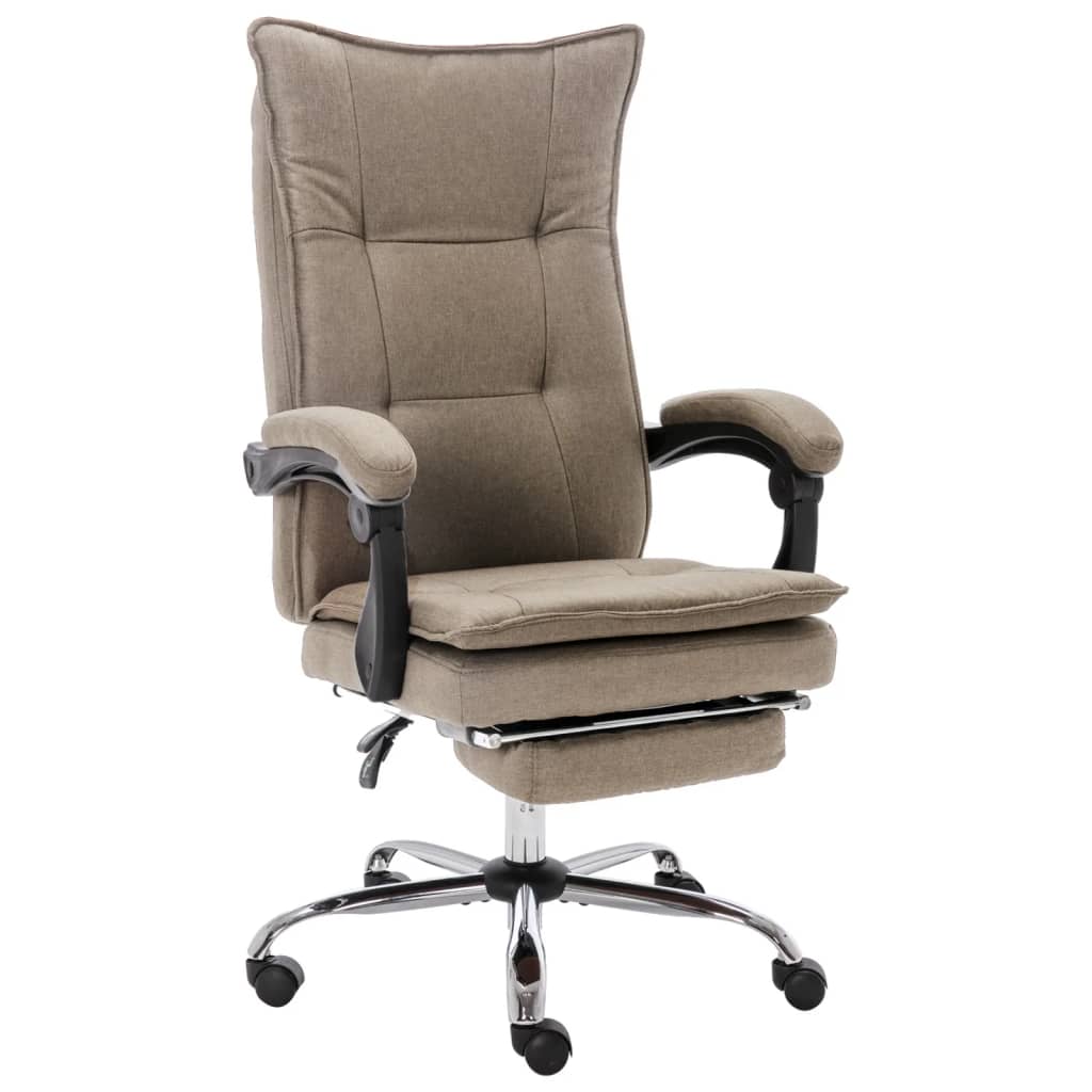 Kantoorstoel stof taupe is nu te koop bij PeponiXL, paradijselijk wonen!