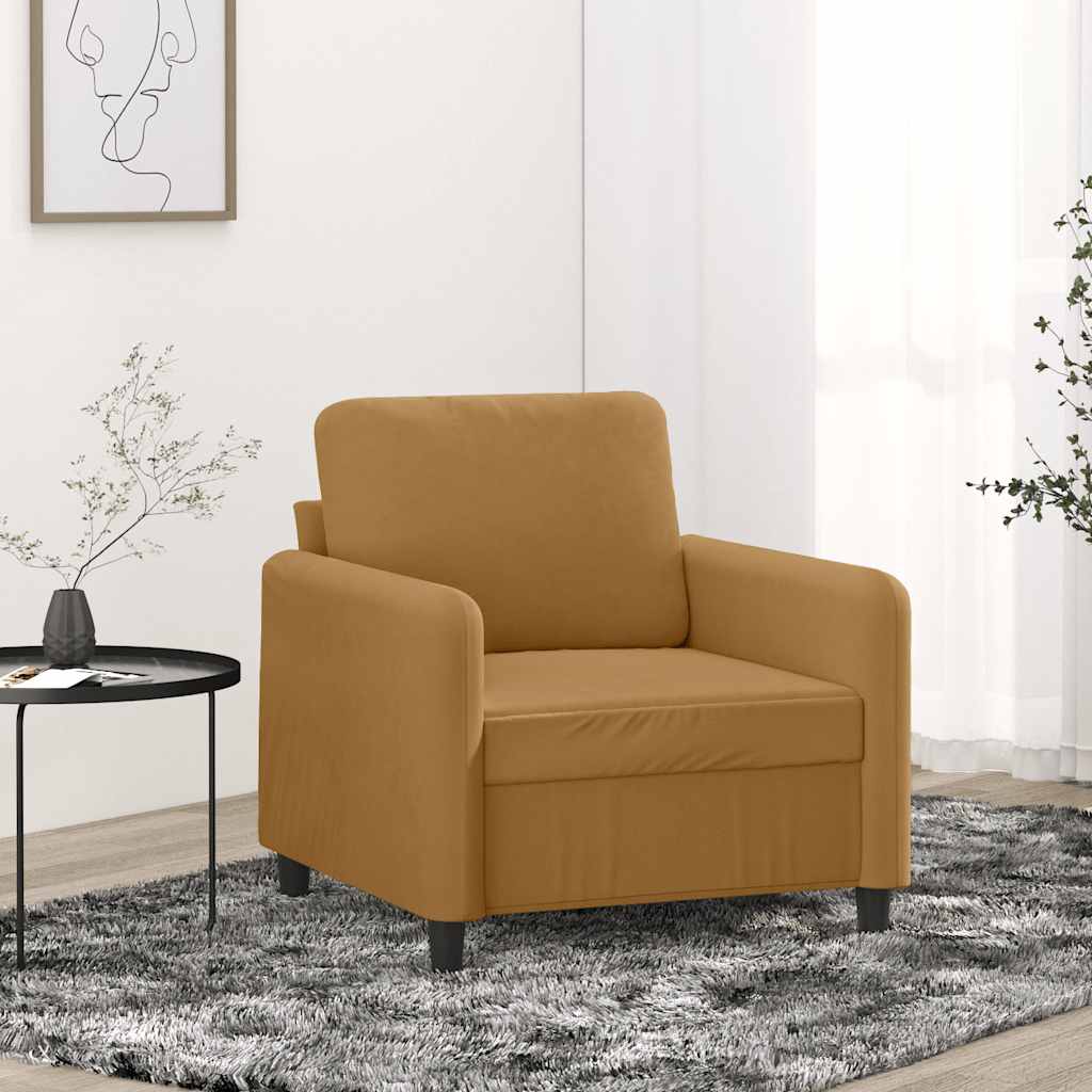 Fauteuil 60 cm fluweel bruin is nu te koop bij PeponiXL, paradijselijk wonen!