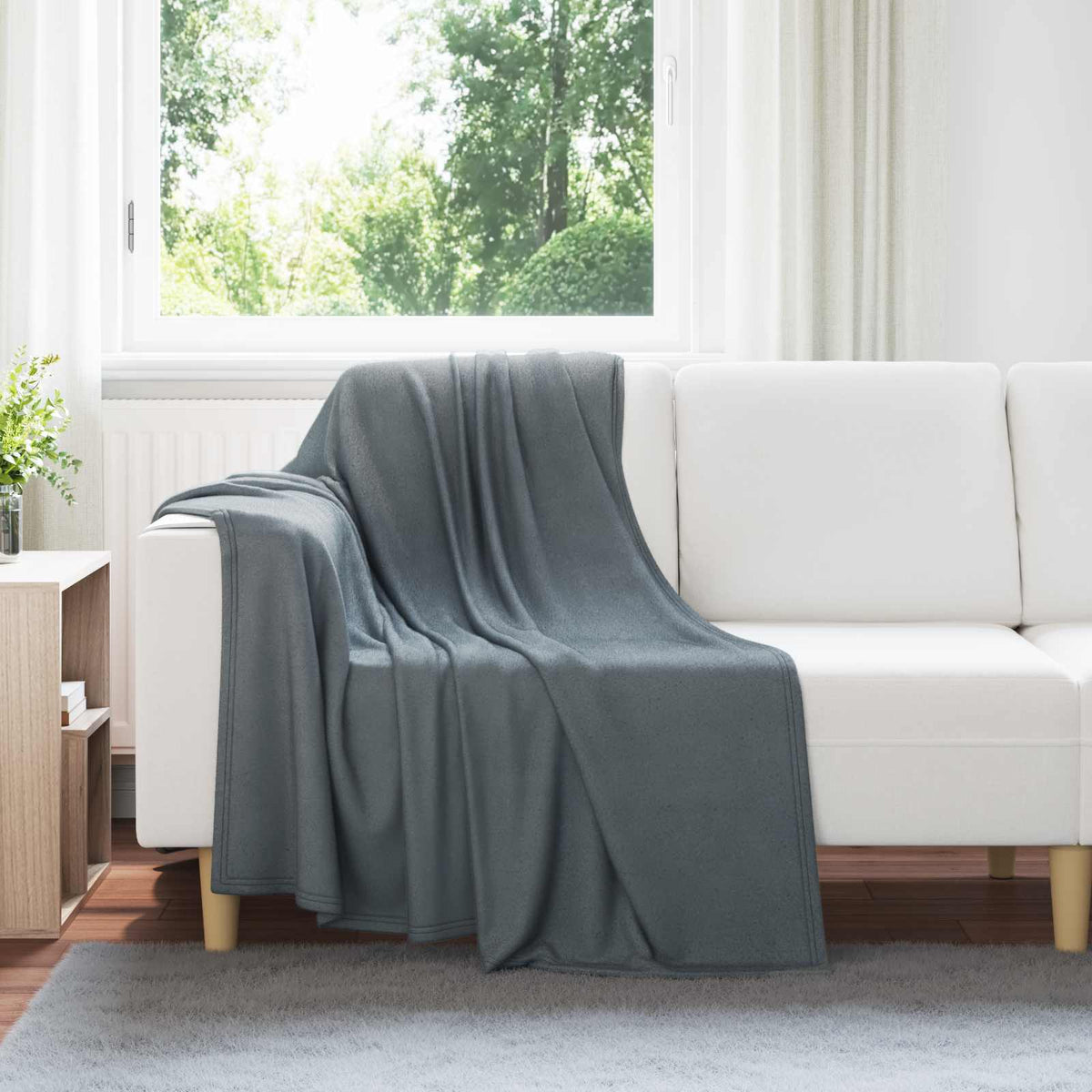 Kleden 6 pcs Donkergrijs 170 x 130 cm Fleece is nu te koop bij PeponiXL, paradijselijk wonen!