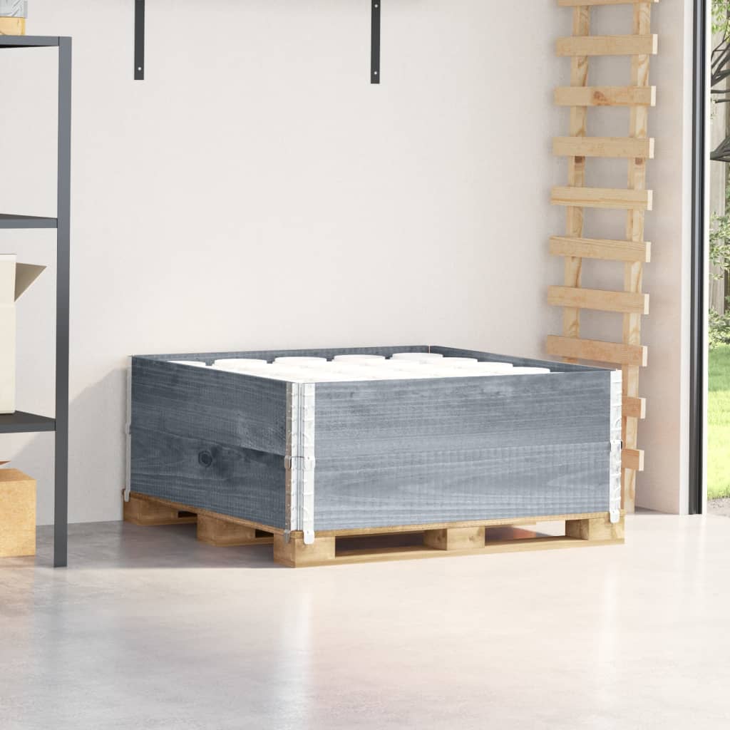 Palletopzetranden 2 st 100x100 cm massief grenenhout grijs is nu te koop bij PeponiXL, paradijselijk wonen!
