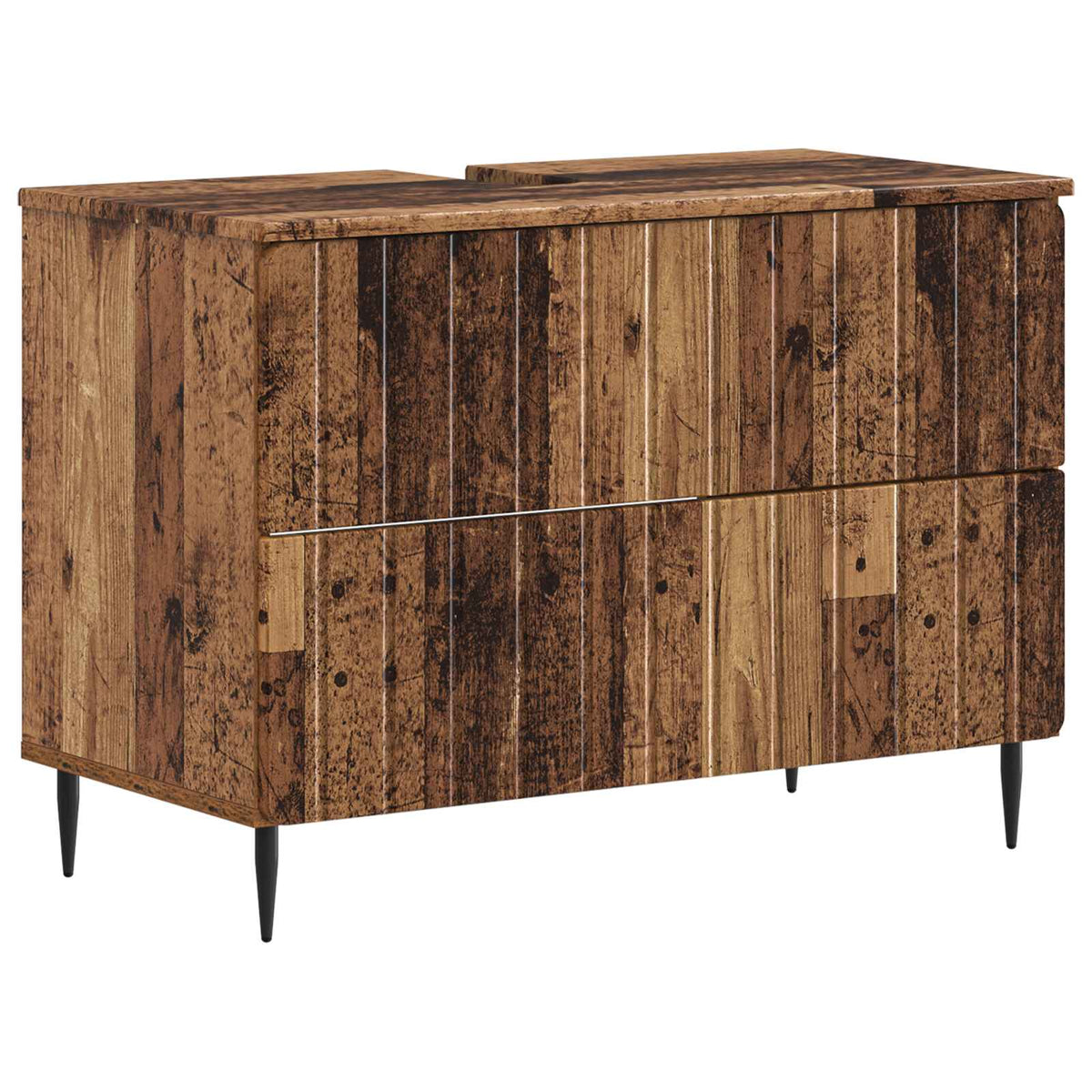 Badkamer wastafelkast ZWOLLE Oud hout 82 x 41 x 58,5 cm is nu te koop bij PeponiXL, paradijselijk wonen!