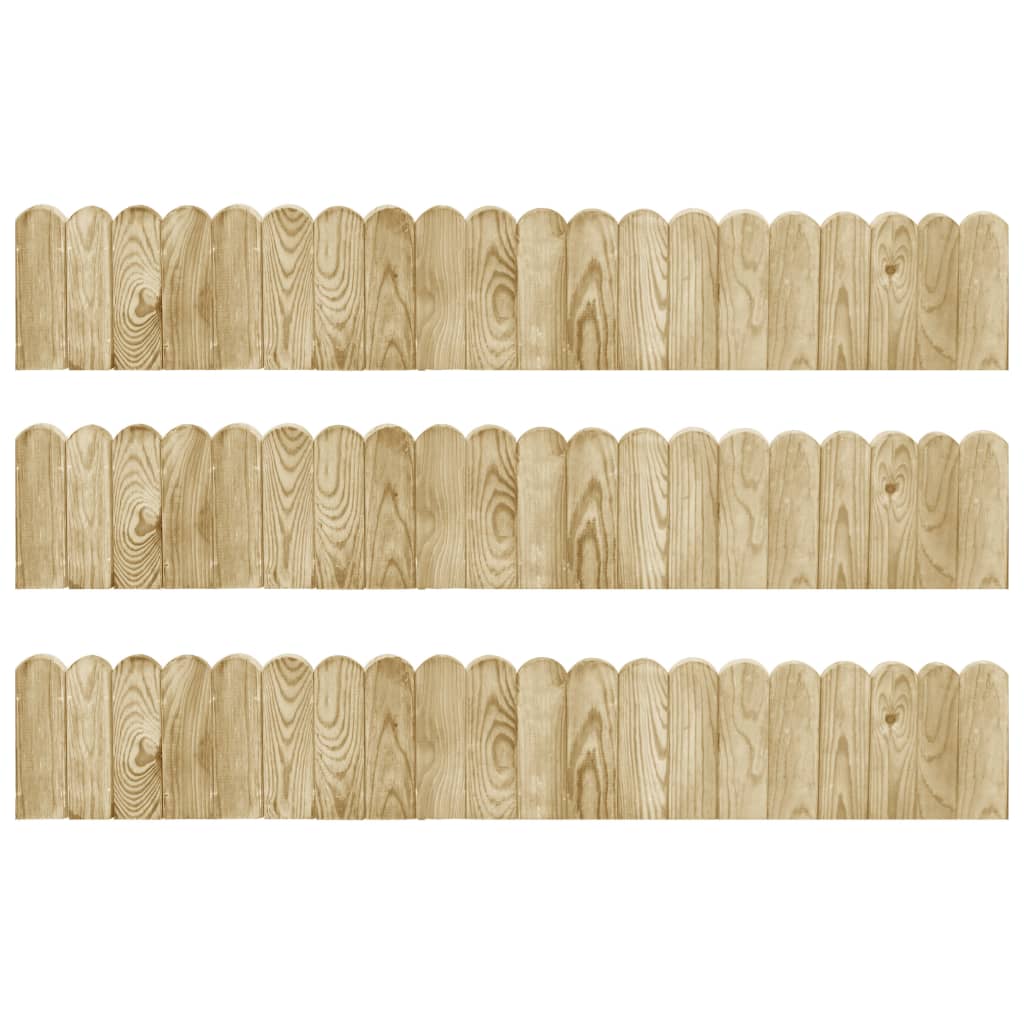 Gazonranden 3 st 120 cm geïmpregneerd grenenhout is nu te koop bij PeponiXL, paradijselijk wonen!