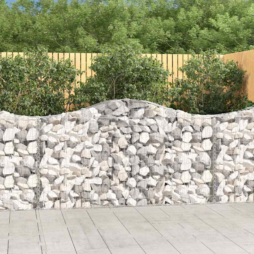 Schanskorven 12 st gewelfd 200x30x100/120 cm ijzer is nu te koop bij PeponiXL, paradijselijk wonen!