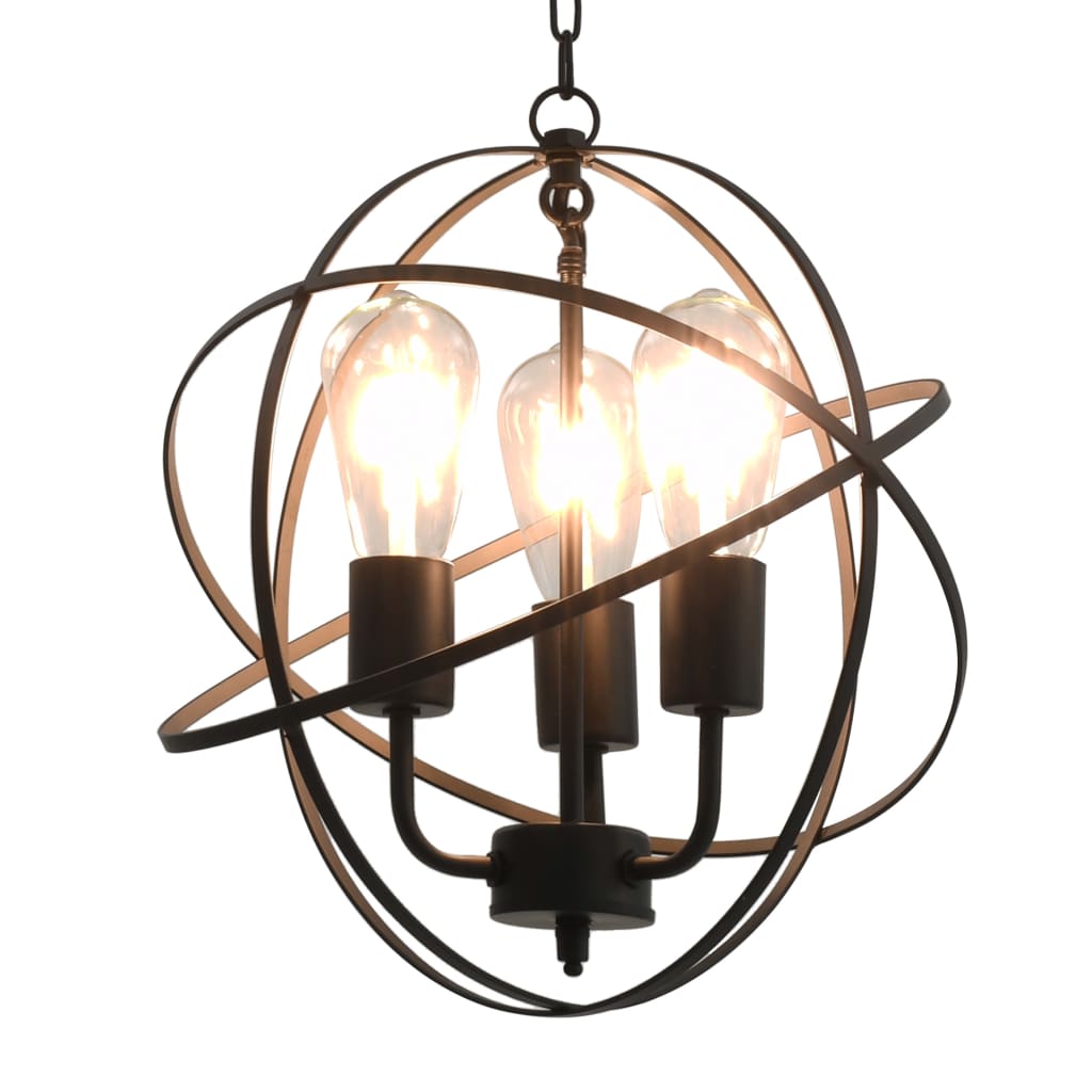 Hanglamp rond 3xE27 zwart is nu te koop bij PeponiXL, paradijselijk wonen!