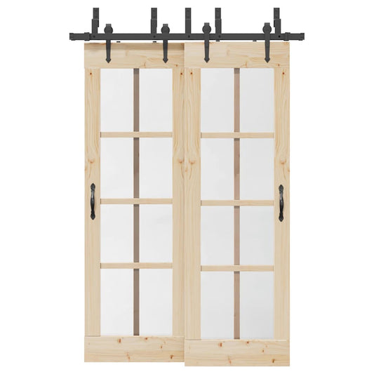 Doos met onderdelen voor schuifdeur 152,5 cm staal zwart is nu te koop bij PeponiXL, paradijselijk wonen!