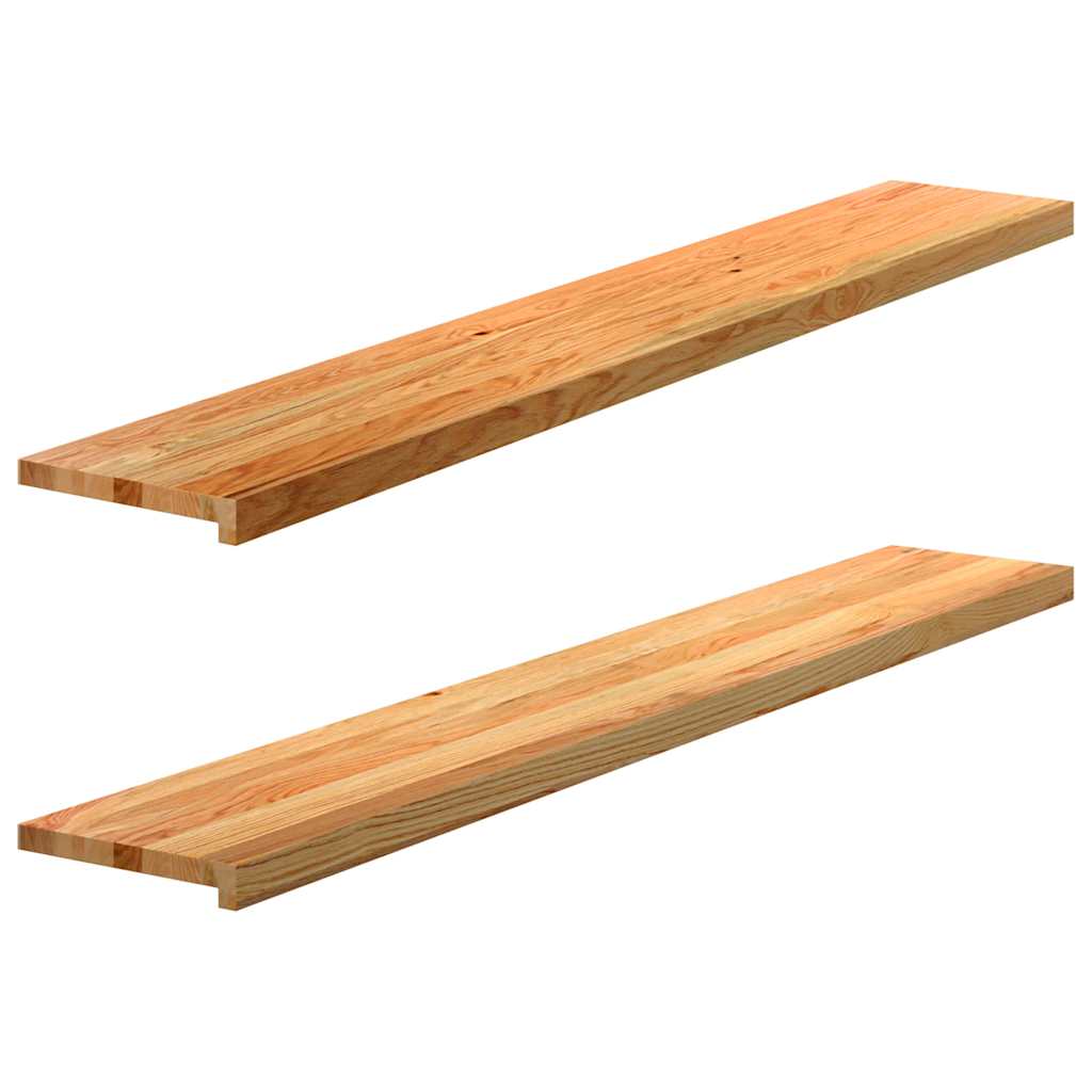 Vensterbanken 2 st 160x25x2 cm massief eikenhout lichtbruin is nu te koop bij PeponiXL, paradijselijk wonen!