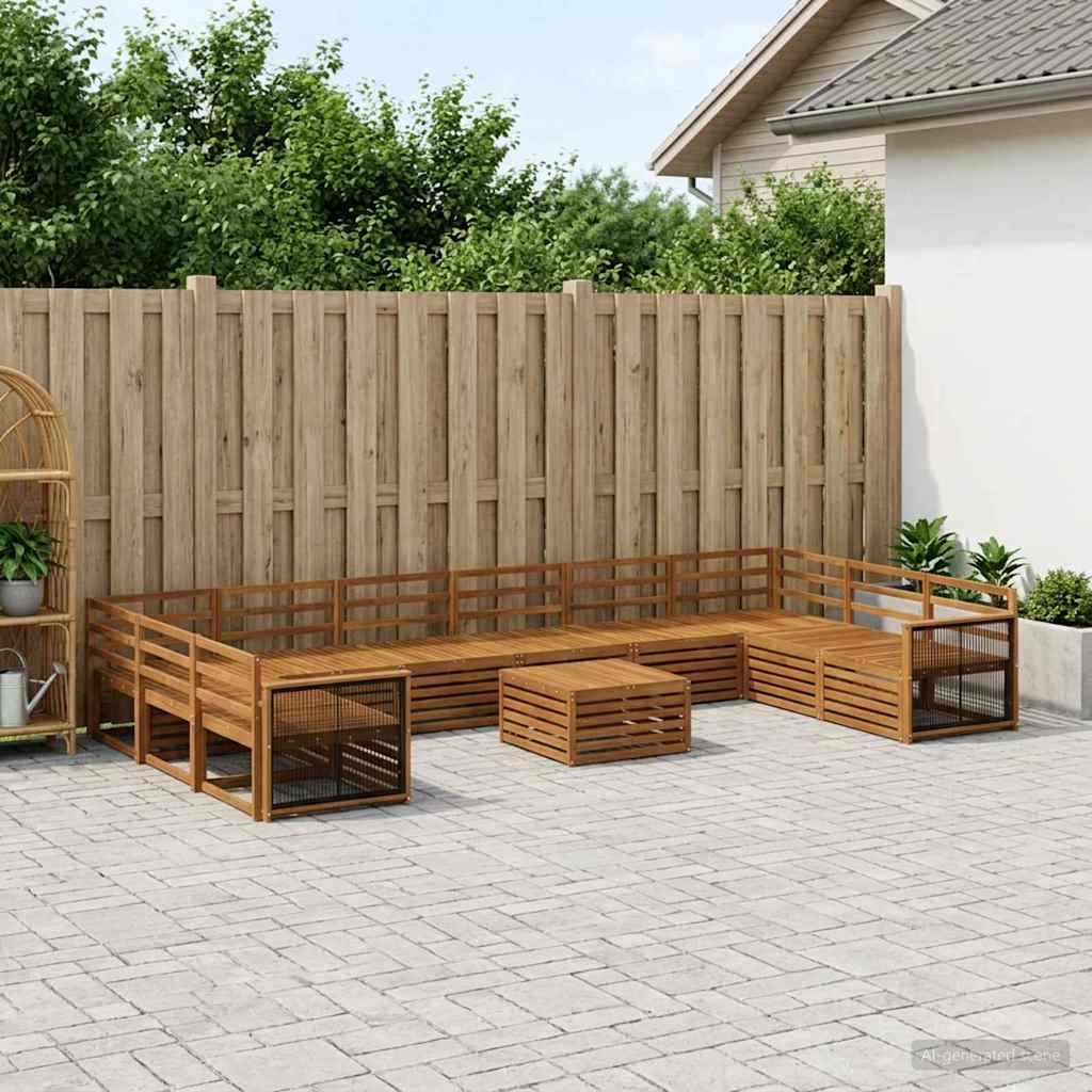 Sofa-Sets 11 pcs Massief Acaciahout is nu te koop bij PeponiXL, paradijselijk wonen!