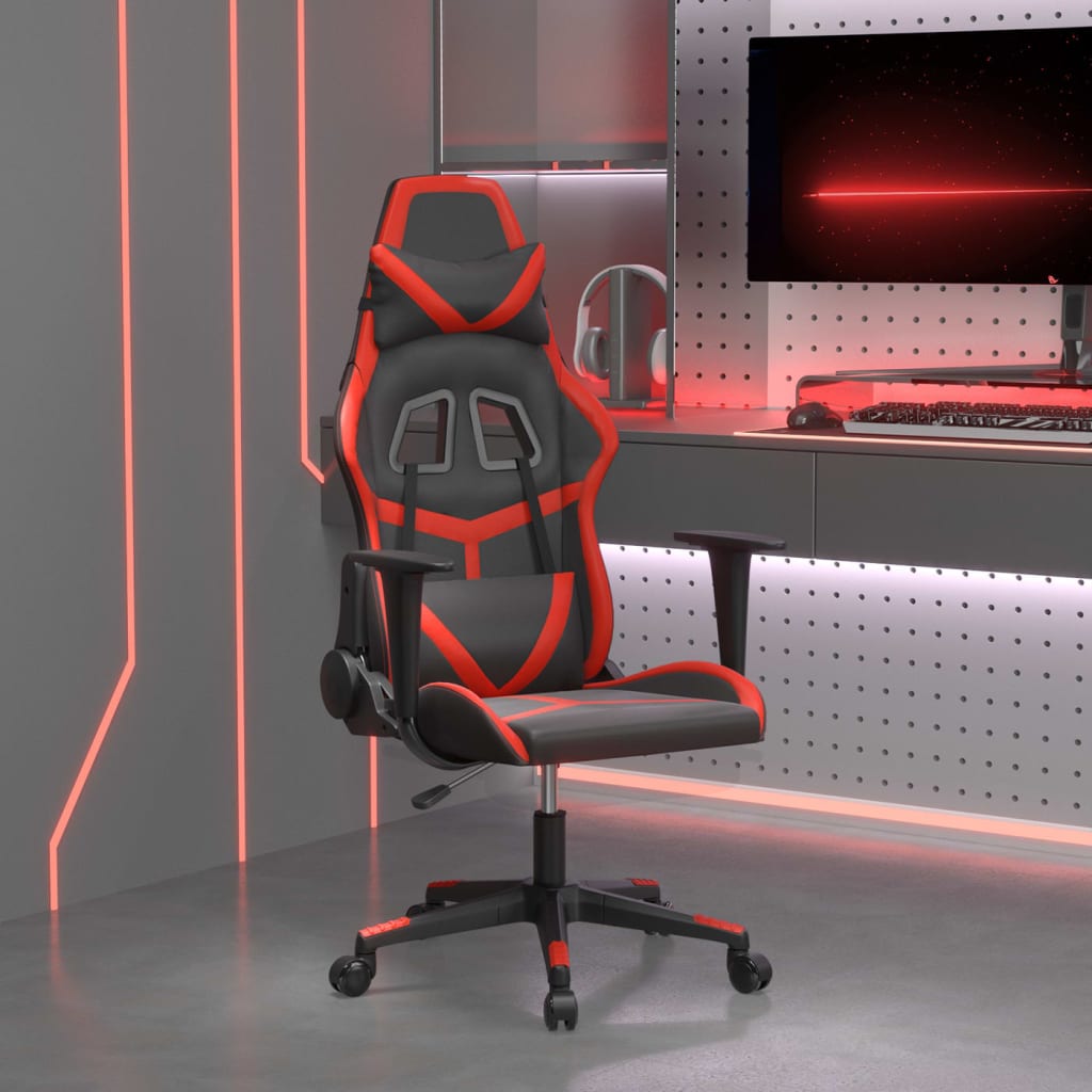 Gamestoel kunstleer zwart en rood is nu te koop bij PeponiXL, paradijselijk wonen!